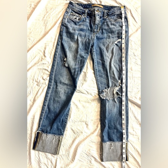 Joe’s Jeans Distressed Cuff Crop Women’s Blue Jeans Waist Size 26 - Picture 6 of 16